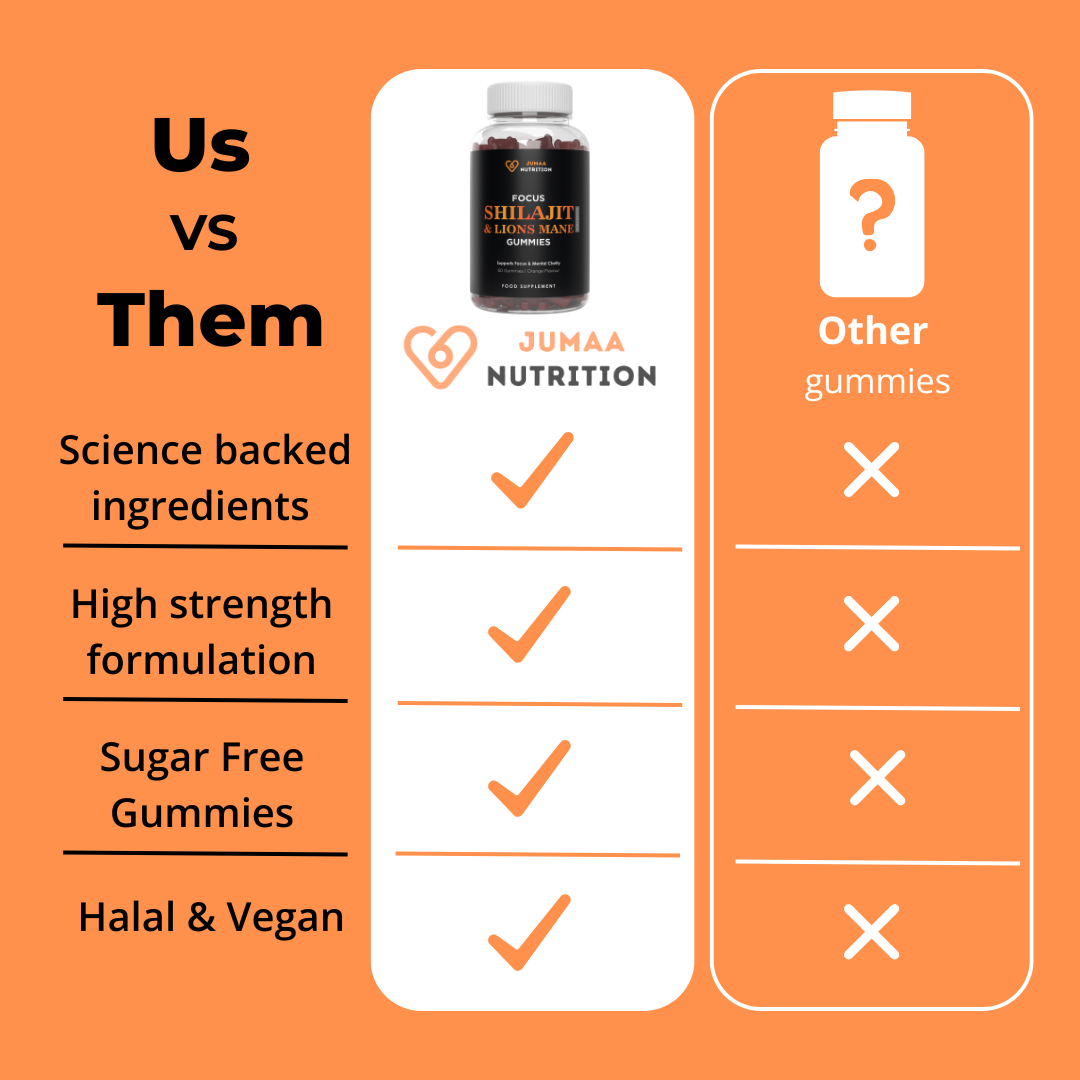 Focus Shilajit & Lions Mane Gummies